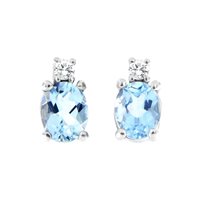 Pendientes Roman Gioielli Mujer FAVOLA in Oro blanco Acquamarina OR.FAVOLA-ACQ